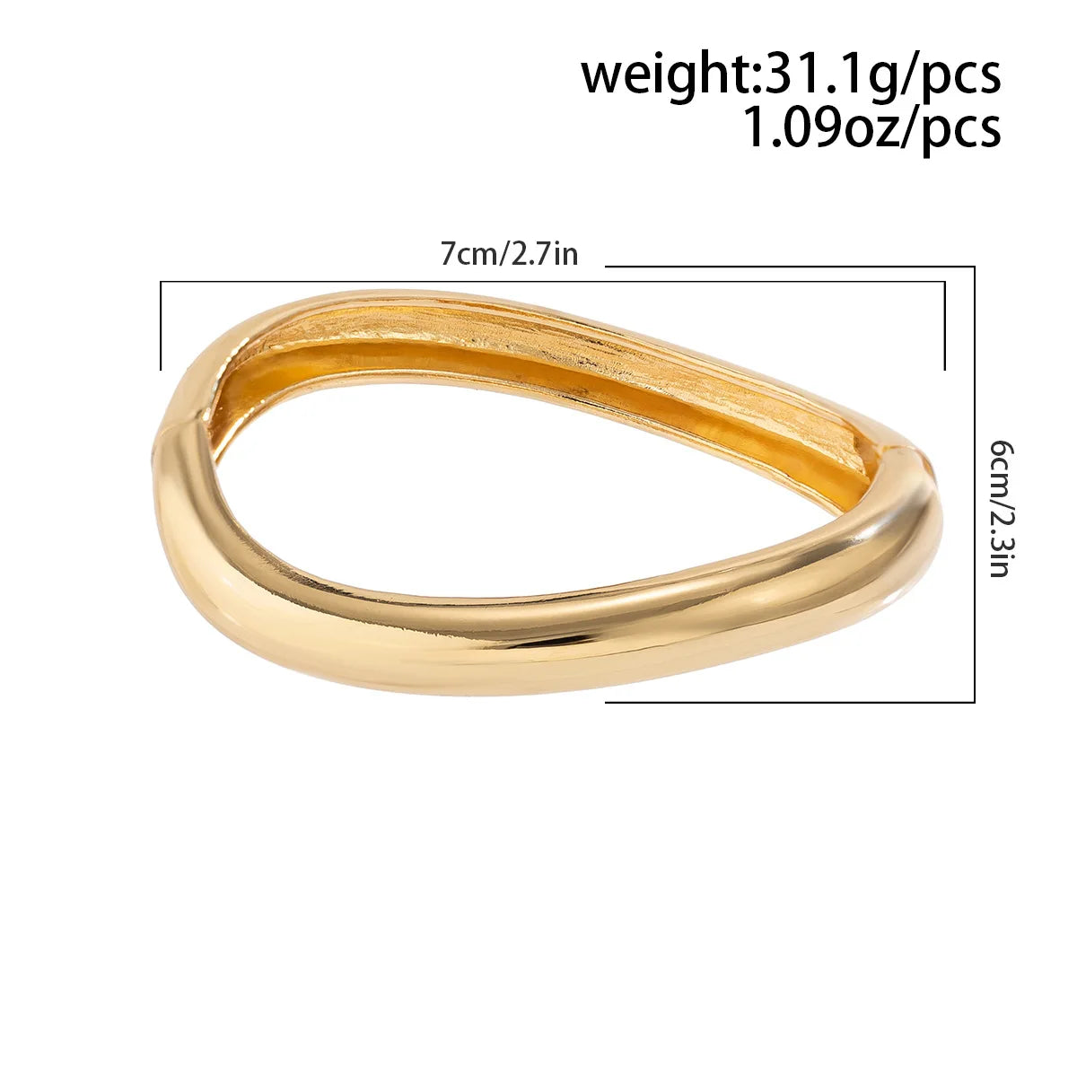 Exaggerated Punk Irregular Wide Cuff Bangle