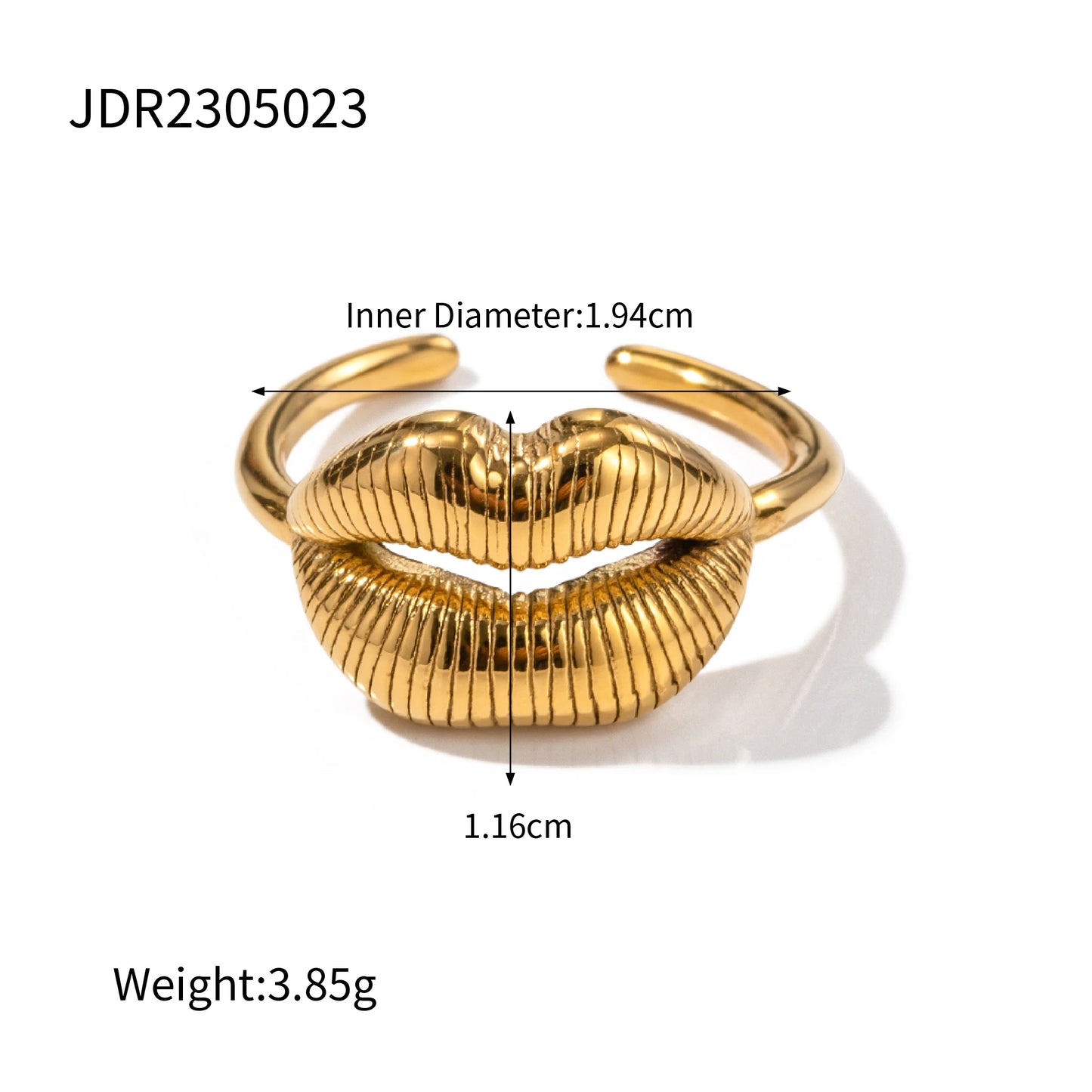 Stainless Steel Lip Design Finger Rings