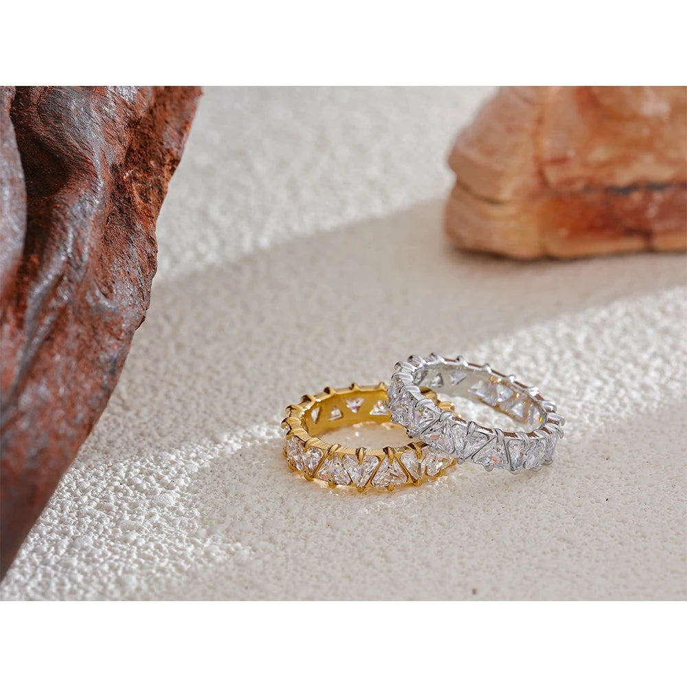 Delicate Bling Heart Cubic Zirconia