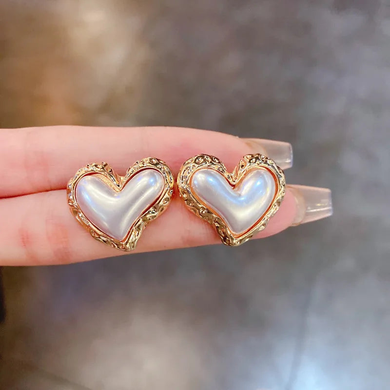French Retro Heart Earrings