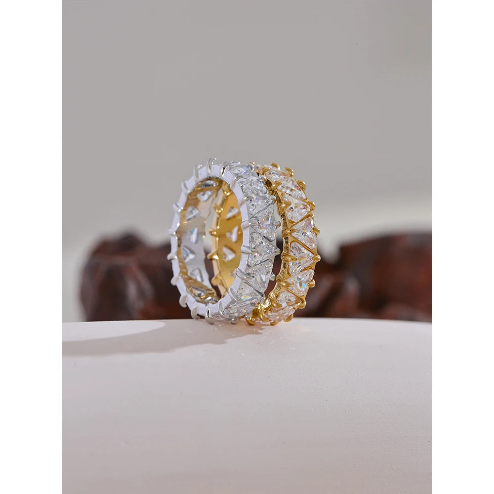 Delicate Bling Heart Cubic Zirconia